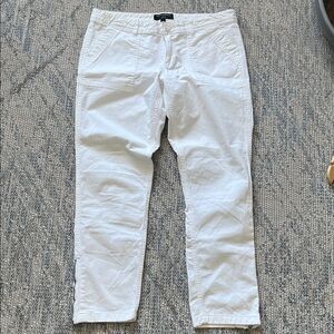 Banana Republic 8 White Ankle Pants